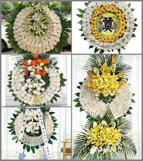 四川成都郫都区花园镇白鸽村花圈速递